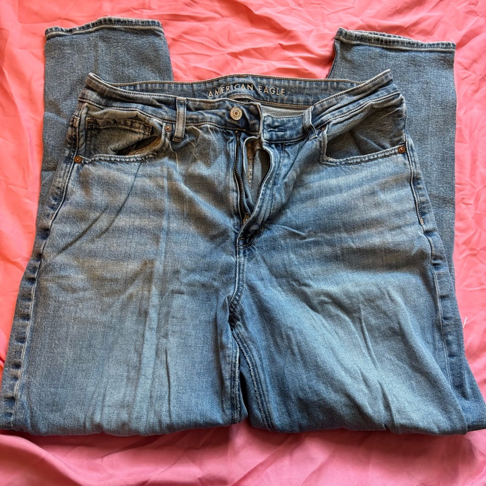 American Eagle Outfitters Denim with Brown Patch